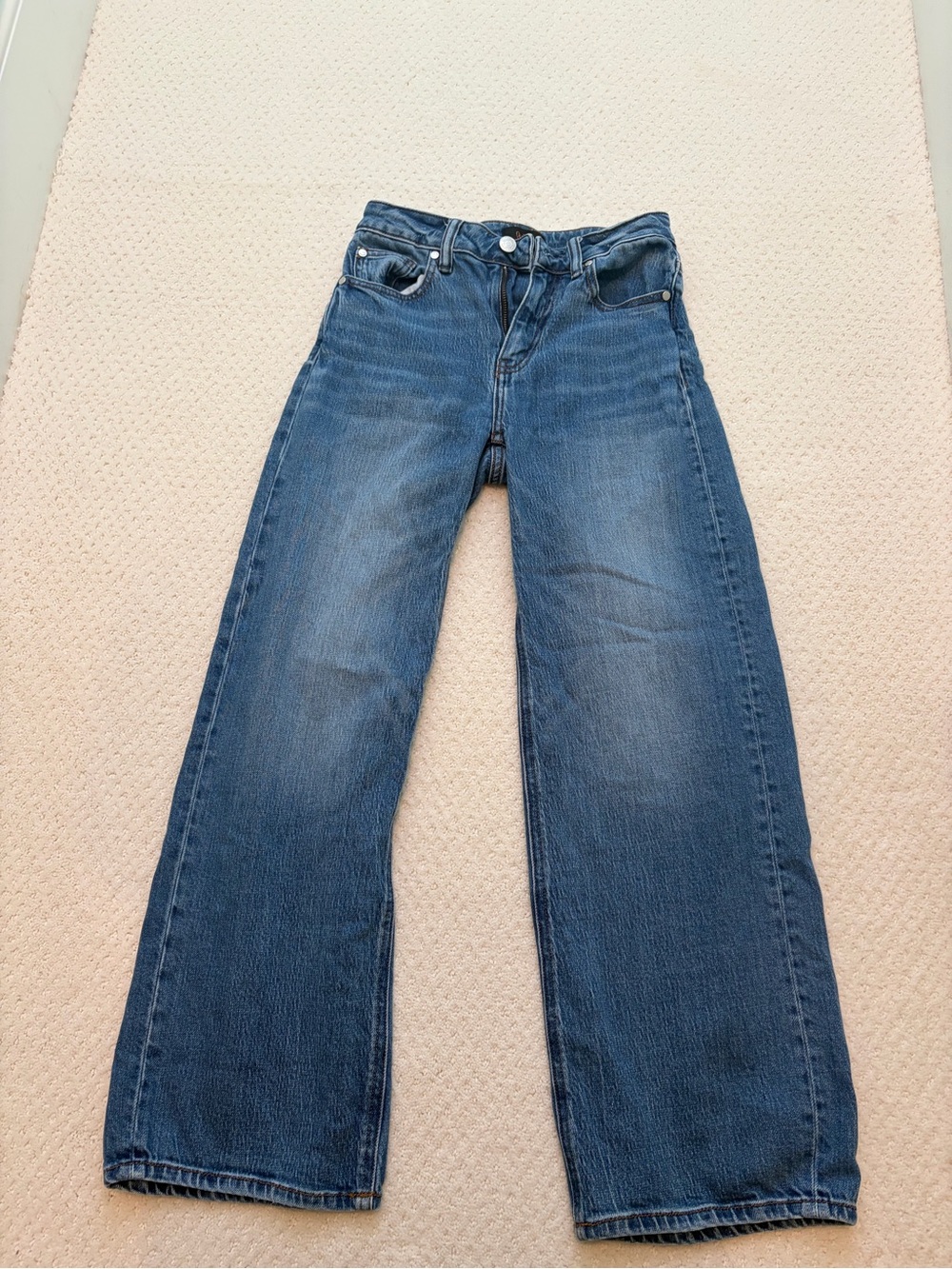 Quince Women's Wide Leg Blue Jeans
